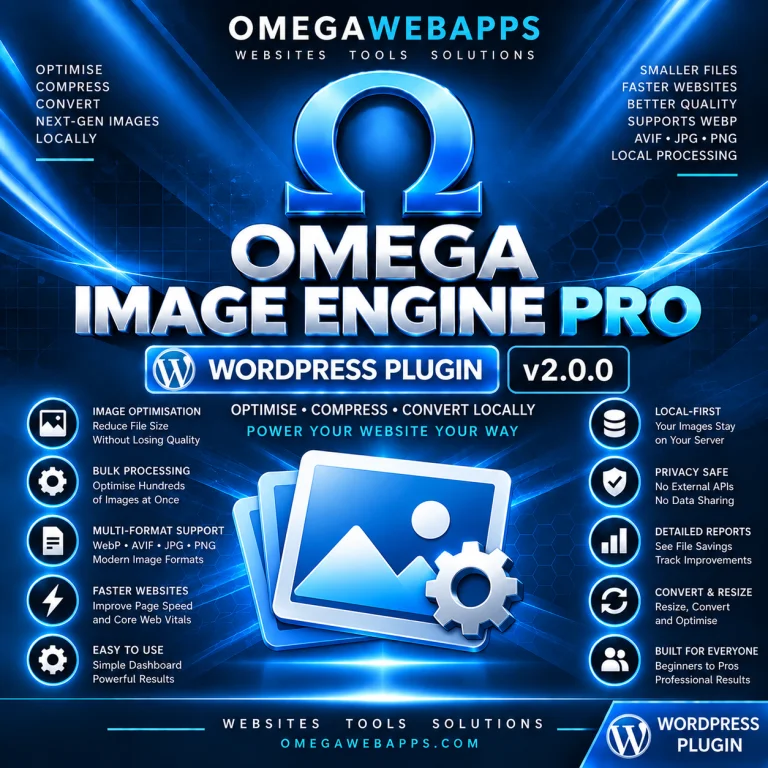 Omega Image Engine WordPress Plugin product artwork
